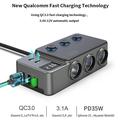 GC06 Tehokas autolaturisovitin - 3 pistorasiaa, USB-A, PD USB-C - 120W