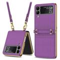 GKK Mirror Samsung Galaxy Z Flip3 5G Hybridikotelo - Violetti