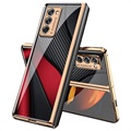 GKK Painted Panssarilasisella Samsung Galaxy Z Fold2 5G Kotelo - Punainen / Musta