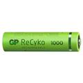 GP ReCyko 1000 ladattavat AAA-paristot 950mAh ja muovirasia - 4 kpl.