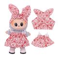 Puutarha-Party mekko ja päähine setti Labubu Mini hahmolle 17cm