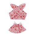 Puutarha-Party mekko ja päähine setti Labubu Mini hahmolle 17cm - Sydämet