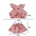 Puutarha-Party mekko ja päähine setti Labubu Mini hahmolle 17cm - Punainen