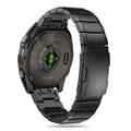 Garmin Fenix 5/6/6 Pro/7/8/E Tech-Protect SteelBand - ruostumattomasta teräksestä valmistettu hihna - 47mm - musta
