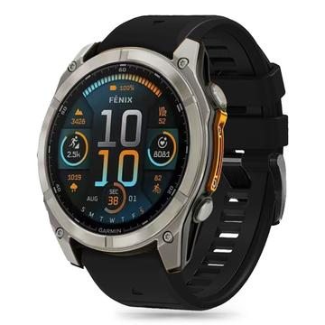 Garmin Fenix 5X/5X Plus/6X/6X Pro/7X/8 Tech-Protect Silikonilinjainen hihna - 51mm - musta