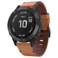 Garmin Fenix 6/5/5 Plus Aito Nahkaranneke - Ruskea