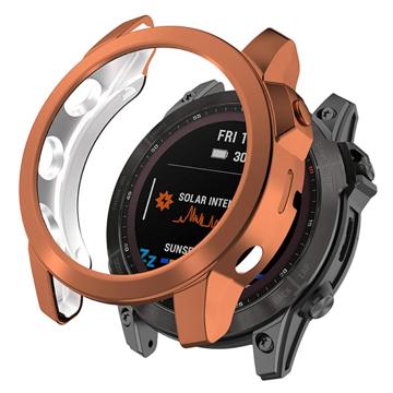 Galvanoitu Garmin Fenix 7X/7X Solar TPU Suojakotelo - Ruusukulta