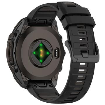 Garmin Fenix 8 Pehmeä Silikoniranneke - 51mm - Mustanharmaa
