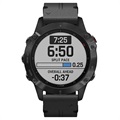 Garmin Fenix 6/5/5 Plus Aito Nahkaranneke - Musta