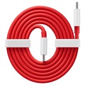 OnePlus Warp Charge USB Type-C Johto 5481100047 - 1m - Punainen / Valkoinen