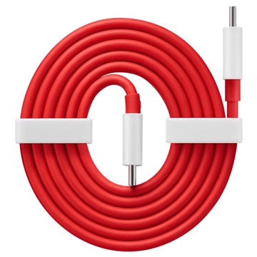 OnePlus Warp Charge USB Type-C Johto 5481100047 - 1m - Punainen / Valkoinen