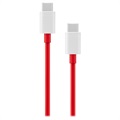 OnePlus Warp Charge USB Type-C Johto 5481100047 - 1m - Punainen / Valkoinen