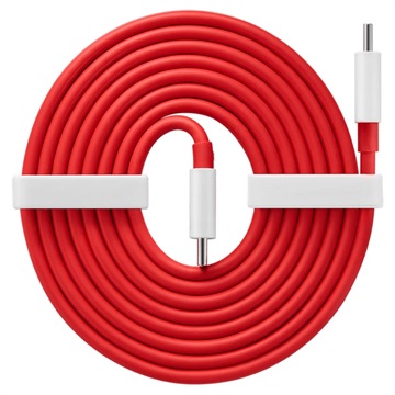 OnePlus Warp Charge USB Type-C Johto 5481100048 - 1.5m - Punainen / Valkoinen