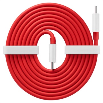 OnePlus Warp Charge USB Type-C Johto 5481100048 - 1.5m (Avoin pakkaus - Bulkki) - Punainen / Valkoinen