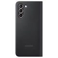 Samsung Galaxy S21 5G LED View Kotelo EF-NG991PBEGEE (Bulkki Tyydyttävä) - Musta
