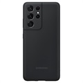 Samsung Galaxy S21 Ultra 5G Silikonikotelo EF-PG998TBEGWW (Avoin pakkaus - Erinomainen) - Musta
