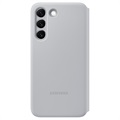 Samsung Galaxy S22 5G Smart LED View Kotelo EF-NS901PJEGEE (Avoin pakkaus - Erinomainen) - Vaaleanharmaa