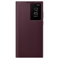 Samsung Galaxy S22 Ultra 5G Smart Clear View Kotelo EF-ZS908CEEGEE - Burgundy Punainen