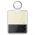 Samsung Galaxy Z Flip3 5G Clear Suojakuori Sormuksella EF-QF711CTEGWW - Läpinäkyvä
