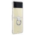 Samsung Galaxy Z Flip3 5G Clear Suojakuori Sormuksella EF-QF711CTEGWW - Läpinäkyvä