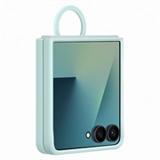 Samsung Galaxy Z Flip7 Silikonikotelo Renkaalla EF-PF766TMEGWW - Vaaleansininen