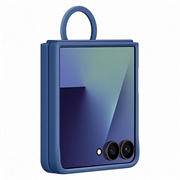 Samsung Galaxy Z Flip7 Silikonikotelo Renkaalla EF-PF766TNEGWW - Sininen