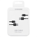 Samsung USB-A / USB-C Kaapeli EP-DG930MBEGWW - 1.5m - 25W - 2 Kpl. - Musta