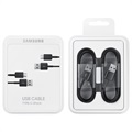 Samsung USB-A / USB-C Kaapeli EP-DG930MBEGWW - 1.5m - 25W - 2 Kpl. - Musta