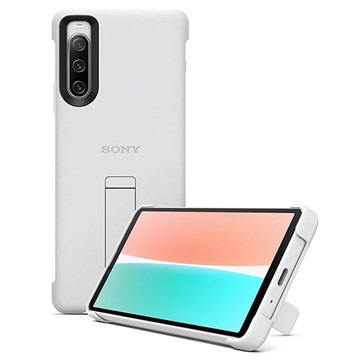 Sony Xperia 10 IV Style Suojakotelo Jalustalla XQZ-CBCCH - Harmaa