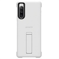 Sony Xperia 10 IV Style Suojakotelo Jalustalla XQZ-CBCCH - Harmaa