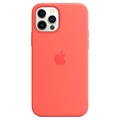 iPhone 12/12 Pro Apple Silikonikotelo MagSafe MHL03ZM/A - Sitruspinkki