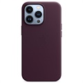iPhone 13 Pro Apple Nahkakuori MagSafella MM1A3ZM/A - Tumma Kirsikka