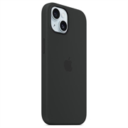 iPhone 15 Apple Silikonikuori MagSafella MT0J3ZM/A - Musta