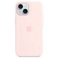 iPhone 15 Plus Apple Silikonikuori MagSafella MT143ZM/A - Vaaleanpunainen