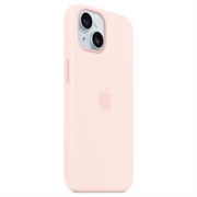iPhone 15 Plus Apple Silikonikuori MagSafella MT143ZM/A - Vaaleanpunainen
