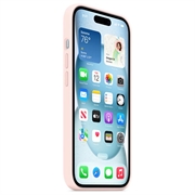 iPhone 15 Plus Apple Silikonikuori MagSafella MT143ZM/A - Vaaleanpunainen