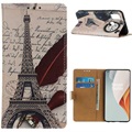 Glam Sarjan OnePlus Nord N100 Lompakkokotelo - Eiffel Torni