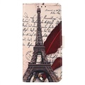 Glam Sarjan Samsung Galaxy A73 5G Lompakkokotelo - Eiffel Torni