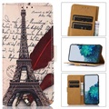 Glam Sarjan Samsung Galaxy S21 FE 5G Lompakkokotelo - Eiffel Torni