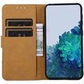 Glam Sarjan Xiaomi Redmi Note 8 2021 Lompakkokotelo - Kukkais Puu / Sininen