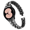 Samsung Galaxy Watch4/Watch4 Classic/Watch5/Watch6 Glam Ruostumaton Teräshihna - Musta