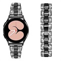 Samsung Galaxy Watch4/Watch4 Classic/Watch5/Watch6 Glam Ruostumaton Teräshihna - Musta