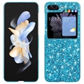 Samsung Galaxy Z Flip5 Glitter Series Hybridikotelo - Sininen