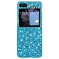 Samsung Galaxy Z Flip5 Glitter Series Hybridikotelo - Sininen