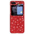 Samsung Galaxy Z Flip5 Glitter Series Hybridikotelo - Punainen