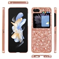 Samsung Galaxy Z Flip5 Glitter Series Hybridikotelo - Ruusukulta