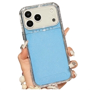 iPhone 17 Pro/18 Pro Glitter Iskunkestävä hybridi kotelo rannehihnalla - sininen