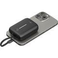 Goobay 10000mAh Power Bank sisäänrakennetulla USB-C-kaapelilla - 20W - musta