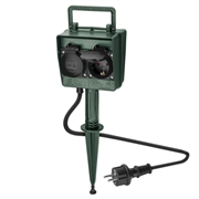 Goobay 4-Way Puutarhapistorasia maadoituspiikillä - IP44