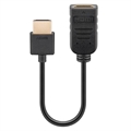 Goobay 4K Ultra HD HDMI Sovitin - 10cm - Musta